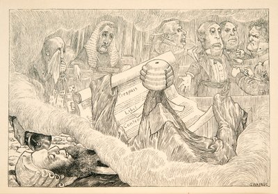 आपको पता होना चाहिए - जज ने कहा लेकिन स्नार्क ने फुदकते हुए कहा! ', पब। 1876. द्वारा हेनरी हॉलिडे