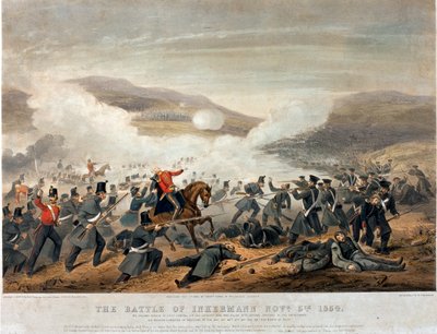 5 नवंबर, 1854 को इंकमैन की लड़ाई, एडमंड वॉकर (fl। 1836-62) द्वारा 5454 में उकेरी गई। द्वारा हेनरी मार्टेंस