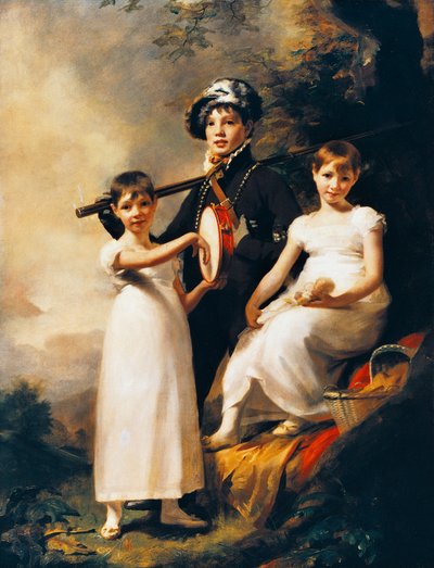 एल्फिंस्टन के बच्चे, सीए 1814, हेनरी रायबर्न द्वारा पेंटिंग (1756-1823), कैनवास पर तेल द्वारा हेनरी रायबर्न