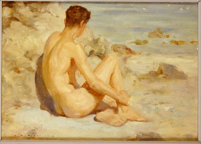 एक समुद्र तट पर लड़का, 1912 द्वारा Henry Scott Tuke