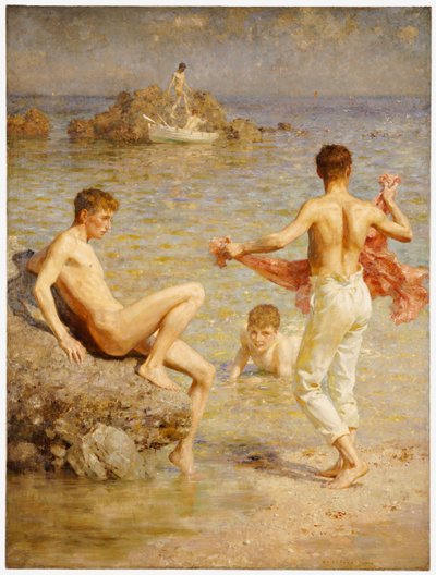 ग्लेमिंग वाटर्स, 1910 द्वारा Henry Scott Tuke