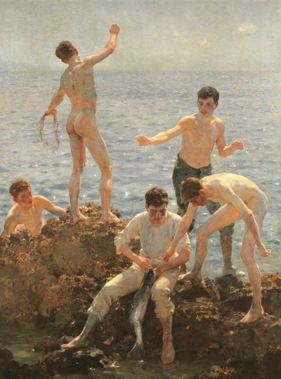 मिडसमर मॉर्निंग, 1908 द्वारा Henry Scott Tuke