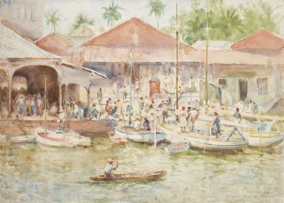 द मार्केट, बेलीज, ब्रिटिश होंडुरास, 1924 द्वारा हेनरी स्कॉट तुक