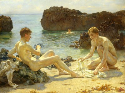 द सन बाथर्स, 1927 द्वारा Henry Scott Tuke