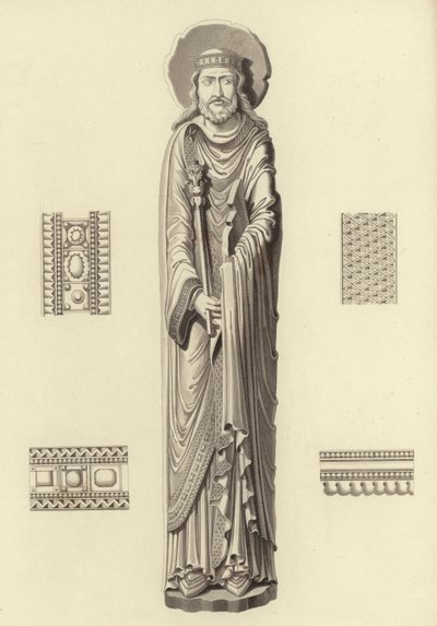 क्लोविस I, लगभग 1100, Notre Dame De Corbeil के चर्च से द्वारा हेनरी शॉ
