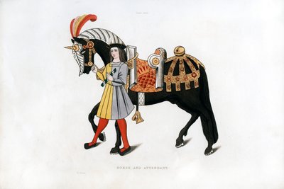 घोड़ा और परिचारक, c1511, 1843। द्वारा हेनरी शॉ