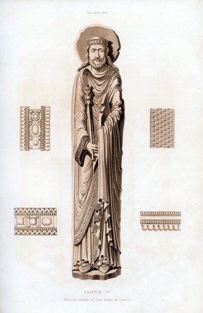 किंग क्लोविस I, c1100, 1843। द्वारा हेनरी शॉ