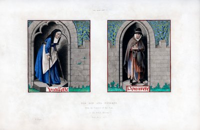 ओल्ड ऐज एंड पॉवर्टी, c1480, 1843। द्वारा हेनरी शॉ