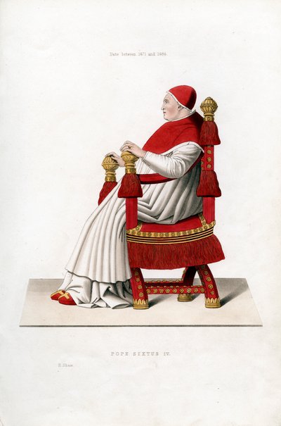 पोप सिक्सटस IV, 1471-1484, 1843। द्वारा हेनरी शॉ