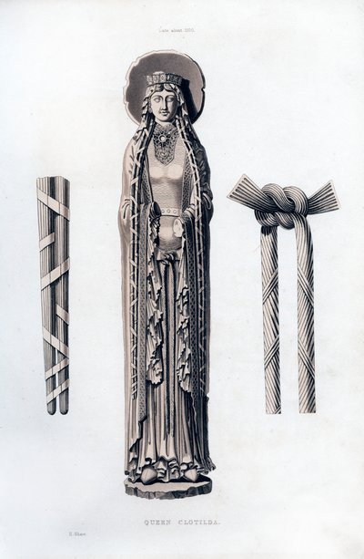 क्वीन क्लोटिल्डा, c1100, 1843। द्वारा हेनरी शॉ
