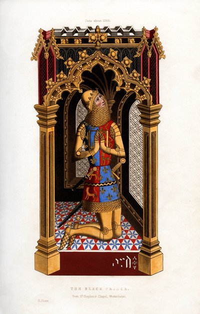 द ब्लैक प्रिंस, c1355, 1843। द्वारा हेनरी शॉ