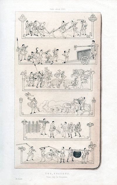 सीज़न, सी 1050, 1843। द्वारा हेनरी शॉ