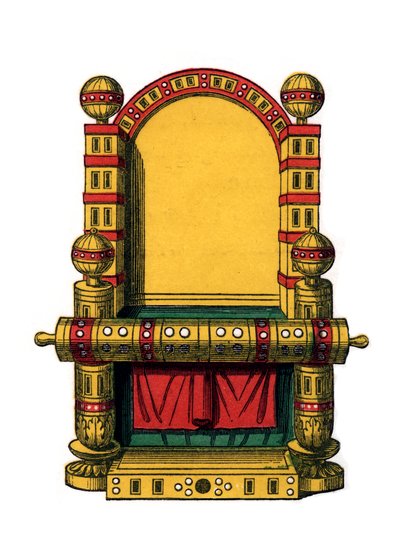 राज्य का सिंहासन, 9 वीं शताब्दी, 1843। द्वारा हेनरी शॉ