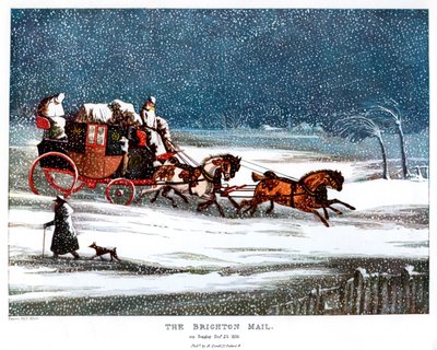 क्रिसमस के दिन ब्राइटन मेल, 1836 1905। द्वारा हेनरी थॉमस अल्केन