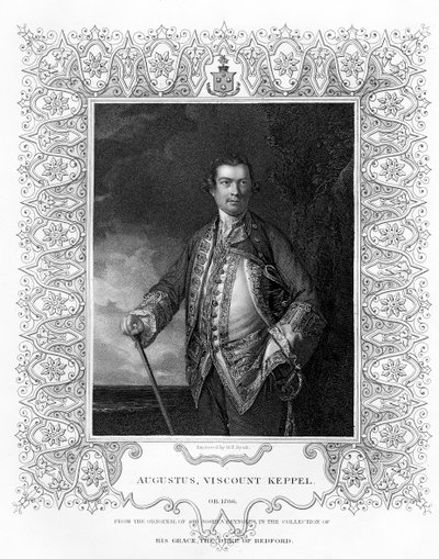 ऑगस्टस केपल, विस्काउंट केपल, 1725-1786, 19 वीं शताब्दी। द्वारा हेनरी थॉमस रयाली