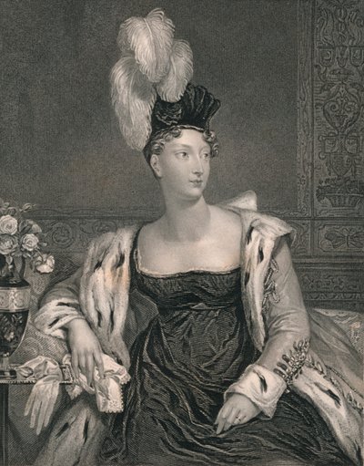 वेल्स की राजकुमारी शार्लोट, c1817, 19 वीं सदी के मध्य की शुरुआत में। द्वारा हेनरी थॉमस रयाली