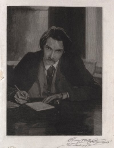 रॉबर्ट लुई स्टीवेन्सन, 1909। द्वारा हेनरी वुल्फ