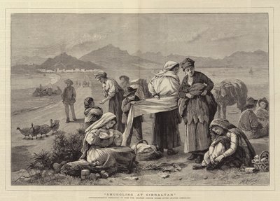 जिब्राल्टर में तस्करी, कॉन्ट्राबांडिस्ट्स जिब्राल्टर छोड़ने के बाद स्पेनिश कस्टम हाउस को पारित करने की तैयारी कर रहे हैं द्वारा हेनरी वुड्स