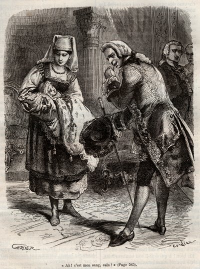 लुईस अगस्टे का जन्म, ऑगस्टेनबोर्ग की रानी (उत्कीर्णन) द्वारा हेनरी डी कॉक
