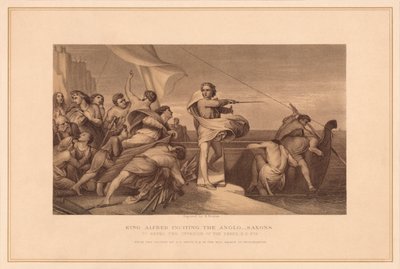 1878 में एंग्लो सक्सोंस को शामिल करते हुए किंग अल्फ्रेड द्वारा हरबर्ट बॉर्न