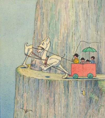 क्लिफ रोड पर चढ़ते आंकड़े, c.1910 द्वारा हर्बर्ट ई। क्रॉले