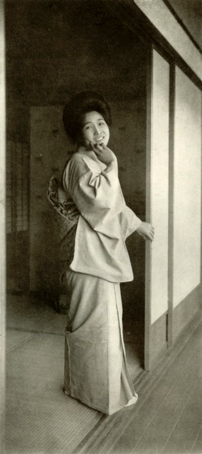 ए मैड ऑफ फेयर जापान, 1910। द्वारा हर्बर्ट पोंटिंग