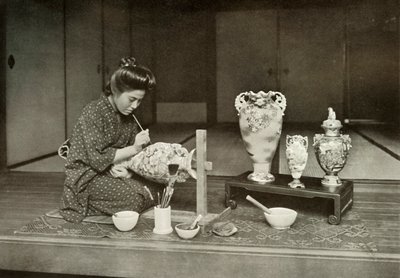 निर्यात के लिए पेंटिंग बर्तनों, 1910। द्वारा हर्बर्ट पोंटिंग