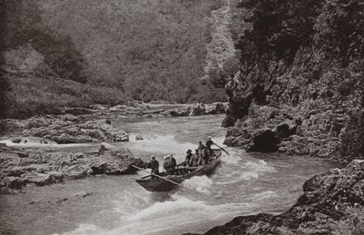 कत्सुरा-गावा के रैपिड्स की शूटिंग (बी/डब्ल्यू फोटो) द्वारा हर्बर्ट पोंटिंग