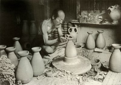 पोटर अपने व्हील, 1910 पर। द्वारा हर्बर्ट पोंटिंग