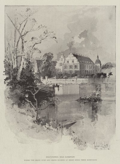 Dranstadt के पास Kranichstein, जहां ग्रैंड ड्यूक और Hesse के ग्रैंड डचेस अपने हनीमून बिताते हैं द्वारा हरबर्ट रेलटन