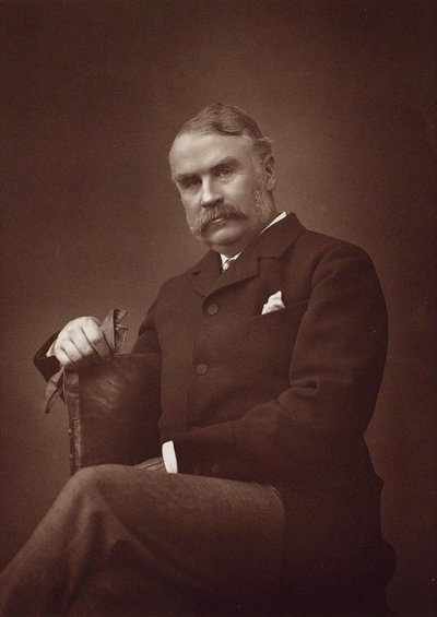 सर विलियम श्वेंक गिल्बर्ट का पोर्ट्रेट 1836-1911। द्वारा हरबर्ट रोज बैरड