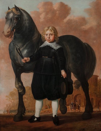 एक युवा लड़का अपने घोड़े के साथ, 1646 द्वारा Herman Mijnerts Doncker
