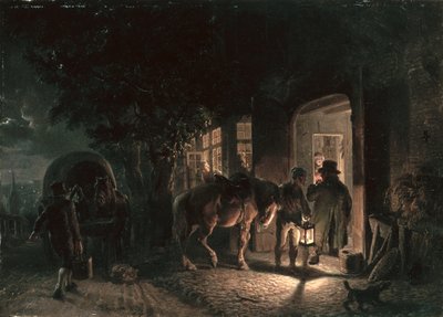 पब के सामने, 1843 द्वारा हरमन कॉफ़मैन