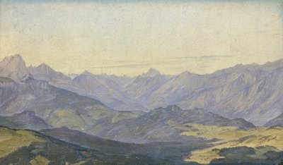 ओबेरबर्न में पर्वत घाटी, 1829 (कागज पर तेल) द्वारा हरमन कॉफ़मैन