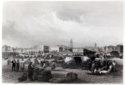 न्यू ऑरलियन्स में Am Kai Levee, c.1840 (bW फोटो) द्वारा हरमन मेयर