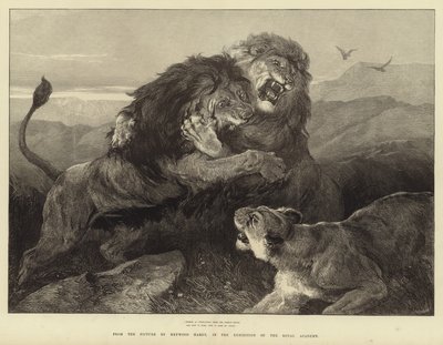 संघर्षशील आग के रूप में भयंकर मुकाबला जलता है द्वारा Heywood Hardy