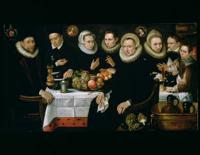 एड्रियन डी विट्टे का परिवार (1555-1616) 1608 द्वारा हिरेमोनस फ्रेंकेन