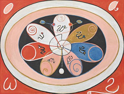 एवोल्यूशन, नंबर 15, ग्रुप IV, द सेवन-पॉइंट स्टार्स, 1908। द्वारा Hilma af Klint