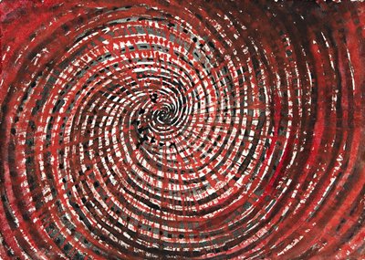 फूलों और पेड़ों को देखने पर, 1922। द्वारा Hilma af Klint