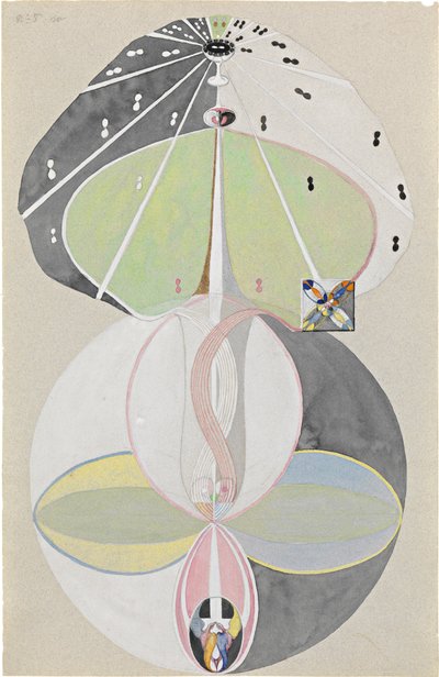 ट्री ऑफ नॉलेज, नंबर 5, 1915। द्वारा Hilma af Klint