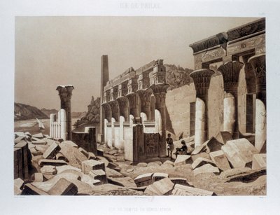 वीनस एथोर का मंदिर, आइल ऑफ फिलै, मिस्र, 1841 द्वारा हिमली