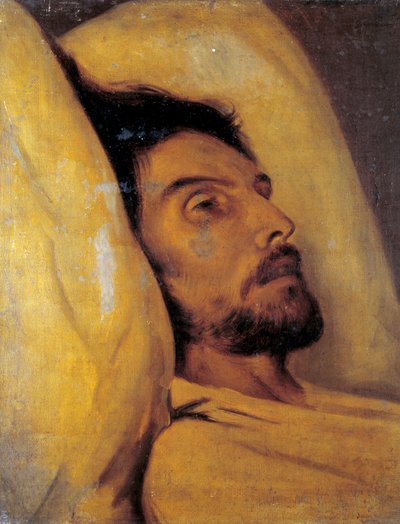 पत्रकार आर्मंड कैरेल (1800-1836) की मृत्युशय्या पर चित्र पॉल डेलारोचे (1797-1856) 19वीं सदी के सूर्य को जिम्मेदार ठहराया गया। 0,46x0,48 मीटर पेरिस, मुसी कार्नावलेट द्वारा हिप्पोलाइट डेलरॉच
