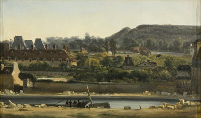 सेंट लुइस अस्पताल और बट्स-चौमोंट, पेरिस, c.1830 (कैनवास पर तेल) द्वारा हिप्पोलाइट एडम