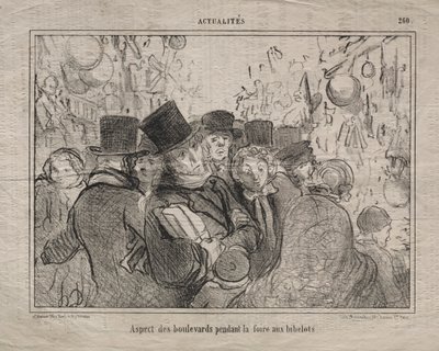 वास्तविकताएं (सं. 260): ट्रिंकेट्स के बाजार के दौरान बुलेवार्ड का दृश्य द्वारा होनोरे ड्यूमियर