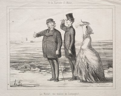 Varenne-Saint-Maur: निहारना! यहाँ यह है, देश में मेरा घर !, 1862। द्वारा होनोरे ड्यूमियर
