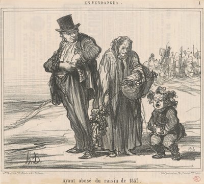 1857 के अंगूर का दुरुपयोग करके द्वारा होनोरे ड्यूमियर