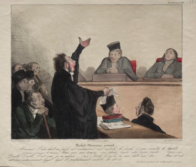 कैरिकटुअना, प्लेट 44: रॉबर्ट-मैकेयर, वकील, 1837। द्वारा होनोरे ड्यूमियर