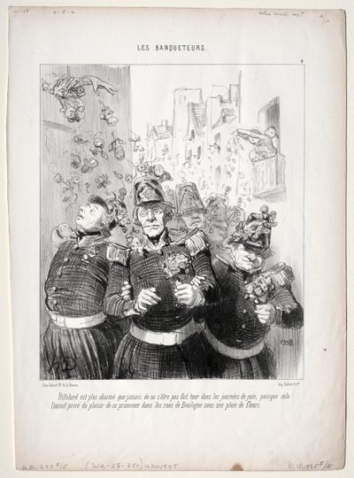 द बैंक्वेटर्स, प्लेट 4: रिफॉलार्ड पहले से कहीं ज्यादा आकर्षक है ..., 1848। द्वारा होनोरे ड्यूमियर