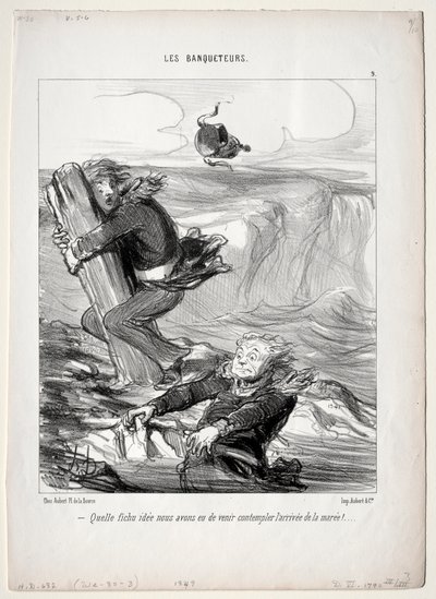 बैंक्वेटर्स, प्लेट 9: हमारे पास एक दयनीय विचार है ..., 1849। द्वारा होनोरे ड्यूमियर