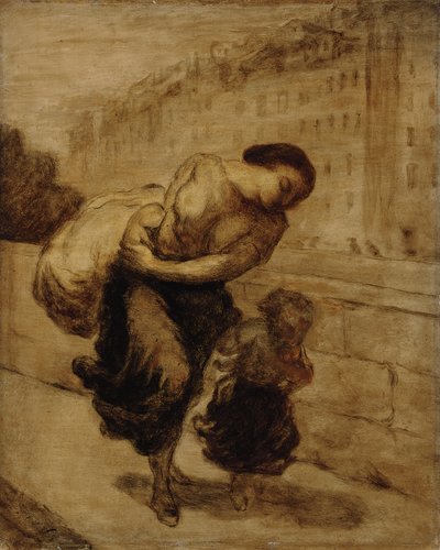 द बर्डन; ले फरदो, c.1855-1856 द्वारा होनोरे ड्यूमियर